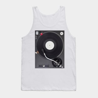 DJ Turntable, Playing Vinyl Record Photo Tank Top